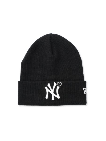 <img class='new_mark_img1' src='https://img.shop-pro.jp/img/new/icons14.gif' style='border:none;display:inline;margin:0px;padding:0px;width:auto;' />Yankees Heart Embroidery Knit Cap<br>(BLACK)