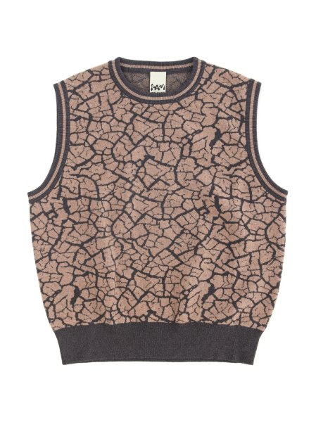 <img class='new_mark_img1' src='https://img.shop-pro.jp/img/new/icons20.gif' style='border:none;display:inline;margin:0px;padding:0px;width:auto;' />MUDCRACK KNITTED VEST