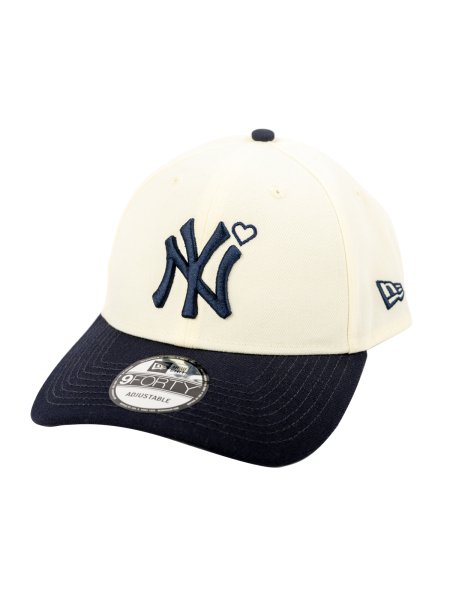 <img class='new_mark_img1' src='https://img.shop-pro.jp/img/new/icons14.gif' style='border:none;display:inline;margin:0px;padding:0px;width:auto;' />9 FORTY Yankees Heart Embroidery Cap<br>(WHITENAVY)