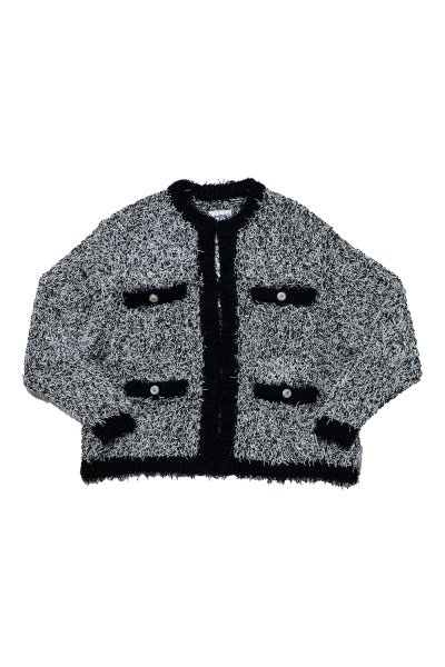 <img class='new_mark_img1' src='https://img.shop-pro.jp/img/new/icons14.gif' style='border:none;display:inline;margin:0px;padding:0px;width:auto;' />TWEED KNIT CARDIGAN <br>(BLACK)