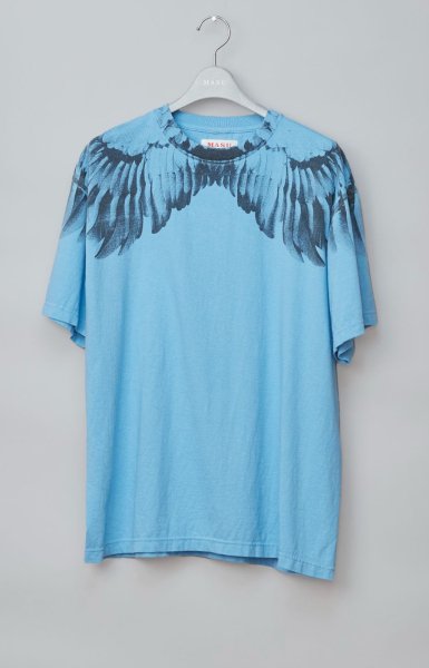 <img class='new_mark_img1' src='https://img.shop-pro.jp/img/new/icons14.gif' style='border:none;display:inline;margin:0px;padding:0px;width:auto;' />ANGEL WING T-SHIRT<br>(SAX)