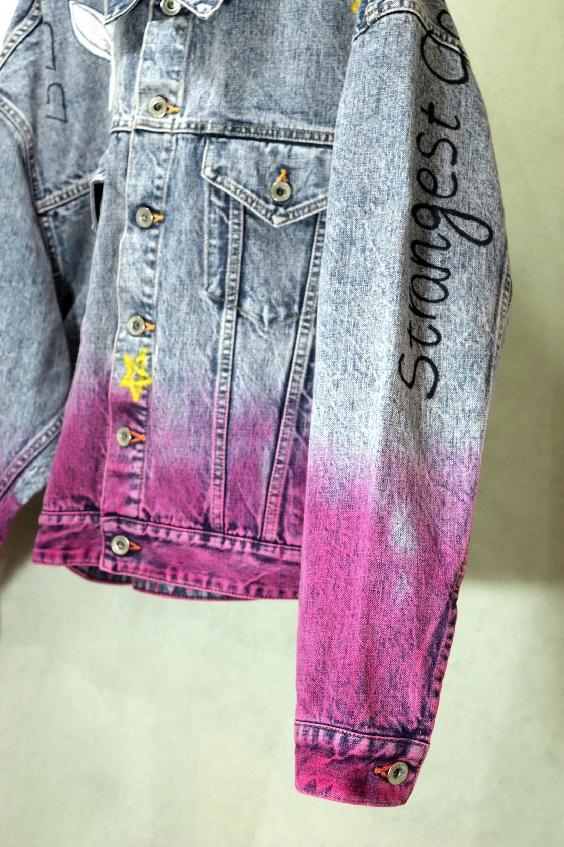 【関税込み】doublet ブルー＆ピンク Anime デニムジャケット doublet ANIME HAND-PAINTING DENIM JACKET PINK 通販ページ