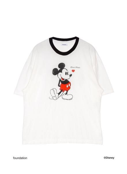 <img class='new_mark_img1' src='https://img.shop-pro.jp/img/new/icons14.gif' style='border:none;display:inline;margin:0px;padding:0px;width:auto;' />Mickey Mouse Vinatge Ringer T-shirt<br>(BLACK)