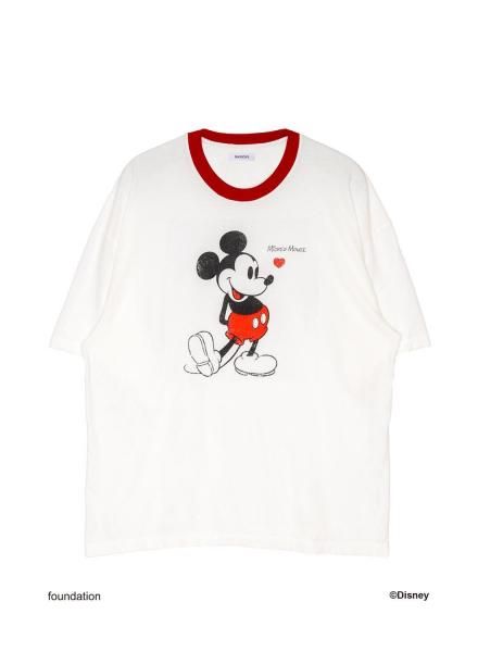 <img class='new_mark_img1' src='https://img.shop-pro.jp/img/new/icons14.gif' style='border:none;display:inline;margin:0px;padding:0px;width:auto;' />Mickey Mouse Vinatge Ringer T-shirt<br>(RED)