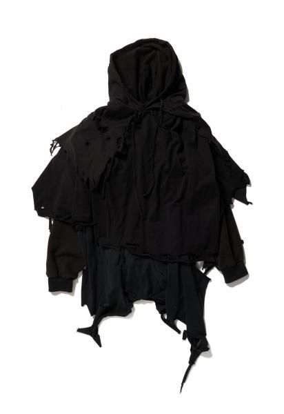 <img class='new_mark_img1' src='https://img.shop-pro.jp/img/new/icons14.gif' style='border:none;display:inline;margin:0px;padding:0px;width:auto;' />PHANTOM FRAYED HOODIE<br>(BLACK)