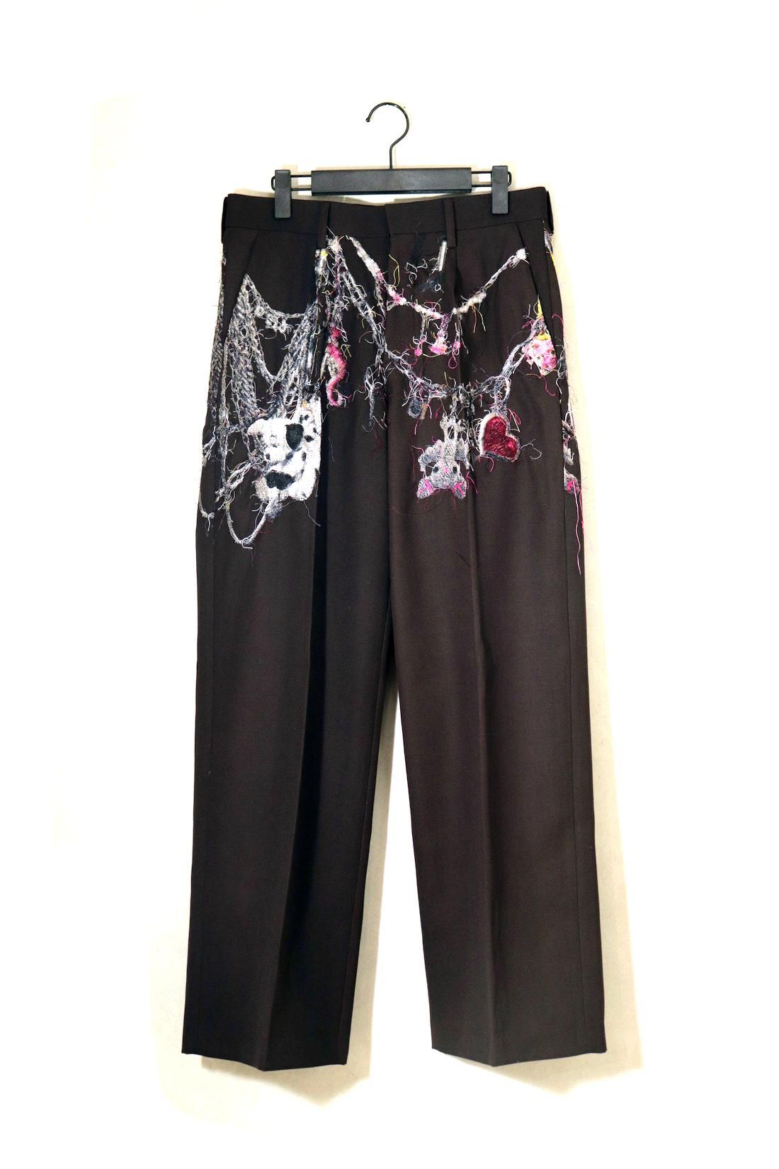 パンツ doublet BURNING EMBROIDERY TROUSERS doublet BURNING EMBROIDERY TROUSERS