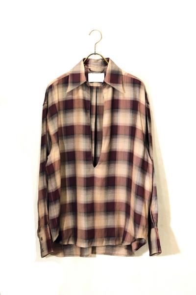 <img class='new_mark_img1' src='https://img.shop-pro.jp/img/new/icons14.gif' style='border:none;display:inline;margin:0px;padding:0px;width:auto;' />PLAID SKIPPER SHIRTS<br>(WINE RED)