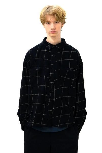 <img class='new_mark_img1' src='https://img.shop-pro.jp/img/new/icons14.gif' style='border:none;display:inline;margin:0px;padding:0px;width:auto;' /> Broken Check Shirt<br>(BLACK)