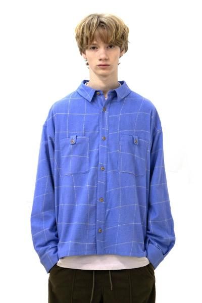 <img class='new_mark_img1' src='https://img.shop-pro.jp/img/new/icons14.gif' style='border:none;display:inline;margin:0px;padding:0px;width:auto;' /> Broken Check Shirt<br>(BLUE