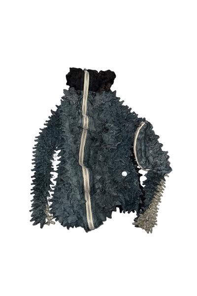 <img class='new_mark_img1' src='https://img.shop-pro.jp/img/new/icons14.gif' style='border:none;display:inline;margin:0px;padding:0px;width:auto;' />SPIKY FLIGHT JACKET<br>(SMOKE GREEN)