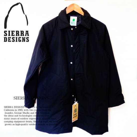 SIERRA DESIGNS ステンカラーコート ブラック シェラデザイン タコマ 