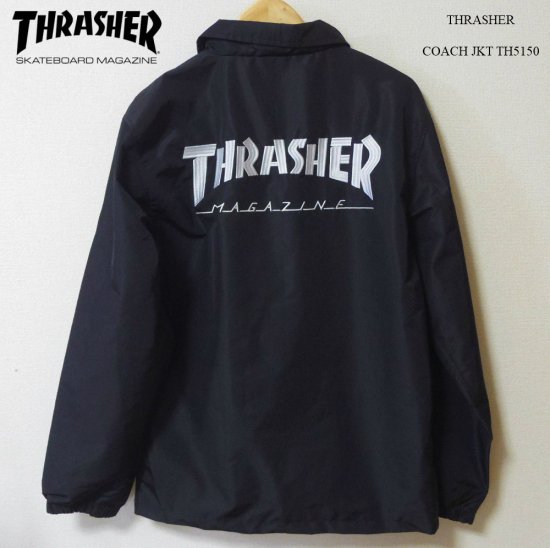 THRASHER コーチジャケット BLACK(ブラック) スラッシャー COACH JKT ...