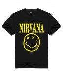 NIRVANA ニルヴァーナ 半袖Tシャツ ブラック 黒 バンドTシャツ メンズ レディース グランジ 音楽好きに 定番
