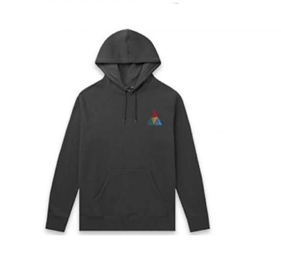 HUF パーカー プルオーバー ブラック 黒 バックプリント有り PEAK SPORTIF P/O HOODIE メンズ レディース  ユニセックスパーカー