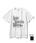 COFFEE & CIGARETTEST 半袖Tシャツ 黒  ブラック ホワイト 白 2カラー コーヒーアンドシガレッツ ユニセックス SOUVENIR TEE 003アメカジ シンプル ロゴT