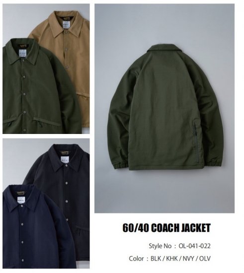 BLUCO ブルコ コーチジャケット 60/40 COACH JACKET ブラック 黒