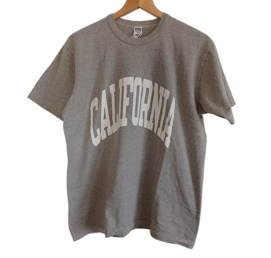 barns 半袖Tシャツ ロゴTシャツ ベージュ (M.BEG) VINTAGE-LIKE SS CALIFORNIA カレッジ風ロゴ メンズ　 レディース ユニセックス アメカジ