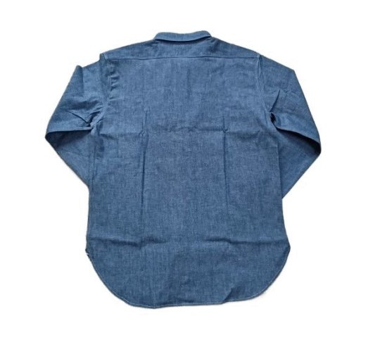 WAREHOUSE ウエアハウス シャンブレー ボタンシャツ Lot 3035 L/S WORK SHIRTS メンズ アメカジ 古着好きにも  ミリタリー カラー サックス