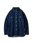 BLUCO ブルコ デニムシャツ ワークシャツ ブラック 黒 ネイビー 紺 ブルー 青 DENIM WORK SHIRT ストリート シンプル 1122-3A02 大人コーデ
