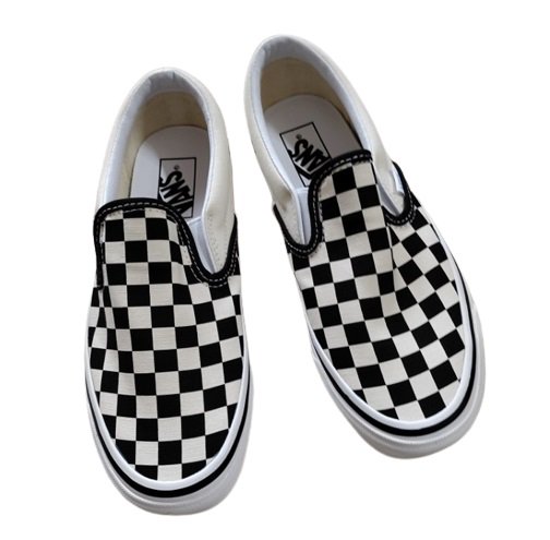 VANS スリッポン スニーカー チェッカー柄 総柄 メンズ レディース ユニセックス バンズ ヴァンズ Classic Slip-On 98 DX  シンプル プレゼントにも