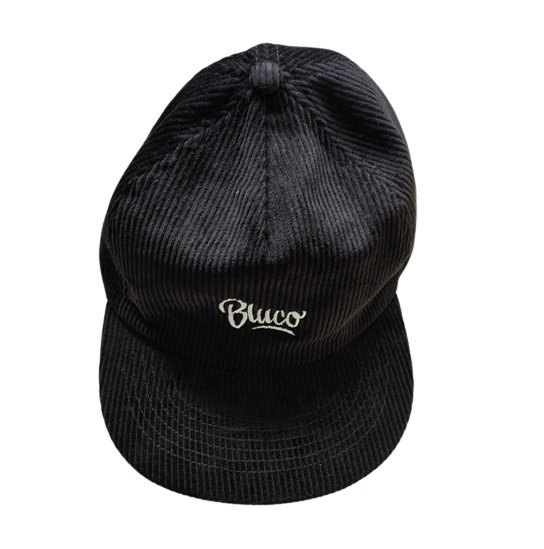 BLUCO ブルコ コーデュロイ キャップ 帽子 CORDUROY CAP 1415 黒 ブラック 秋冬 シンプル ワンポイント メンズ バイク好きに