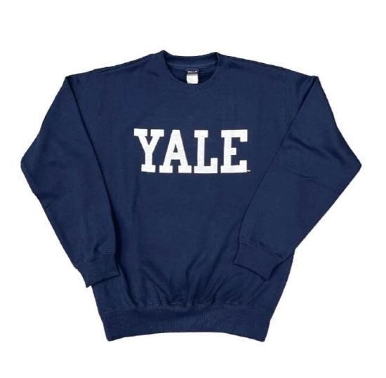 Lサイズ カレッジ スウェット トレーナー ネイビー YALE 古着好きに メンズ レディース ユニセックス シンプル ロゴ トレーナー バックプリント