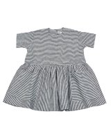 Last1! 50%Off!! AS WE GROW ◇Pocket Dress Short Sleeve (Grey/White Striped)