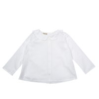 Last1! Final Sale!! AS WE GROW ◇Peter Pan Shirt Long Sleeve (White)