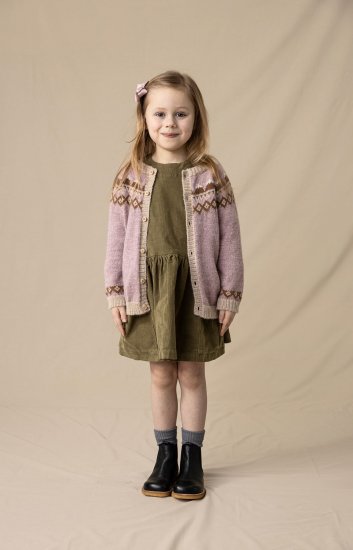 Last1! (18-36m) 50%Off!! AS WE GROW ◇Pocket Dress Long Sleeve (khaki  corduroy) - MaRiet 