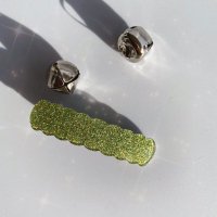 Wunderkin Co.Scallop Clip, Glitter (Fjord)