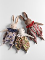Polka Dot Club◇ Medium Cat & Rabbits in Block Prints