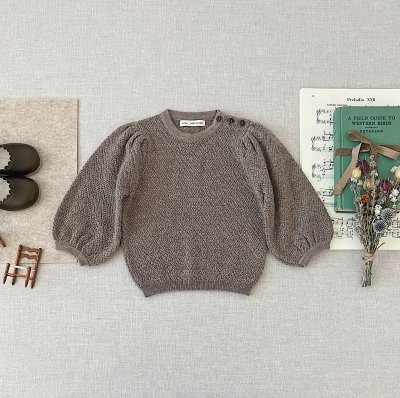 soor ploom agnes sweater natural 6-7y