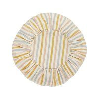 PROJEKTITYYNY◇ Summer stripe linen round cushion with inner