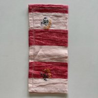 PROJEKTITYYNY◇Sirkus stripe embroidered placemat/napkin, raspberry