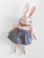 Polka Dot Club Peach Large Rabbit- ROSE