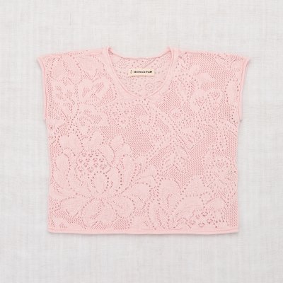 50%Off!! Misha and Puff◇ Boxy Lace Crop Tee, English Rose