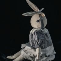 Polka Dot Club Cream Large Rabbit- CLAIRE