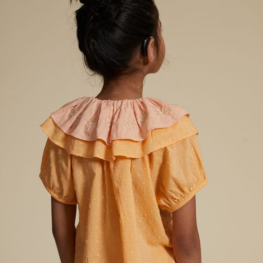 40%Off!! Apolina◇ Selina Blouse - Apricot/Rose - MaRiet 