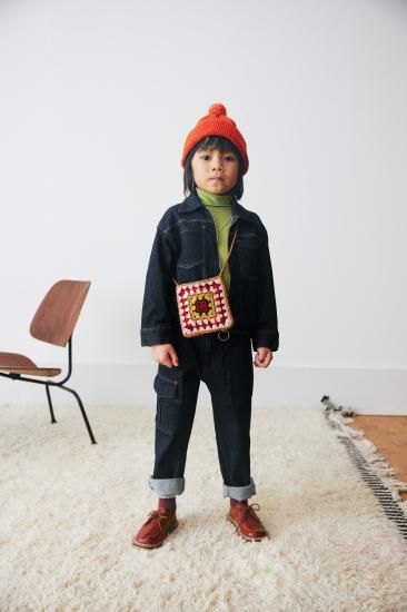 Last 1!! Misha and Puff◇ Zip Jacket◇ Indigo Denim *SALE除外品