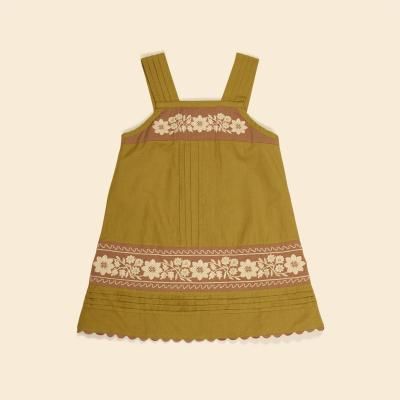 Apolina◇ Vittoria Apron Shift - Dried Moss - MaRiet 