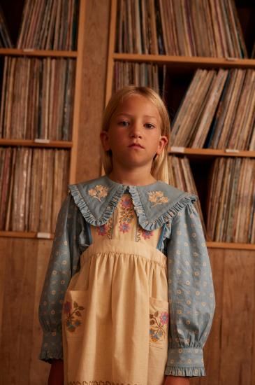 Apolina◇ Dionne Blouse - Quilt Calico Blue Pebble - MaRiet