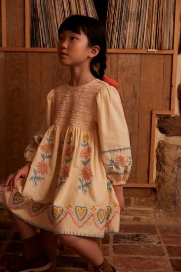 ワンピース apolina Penny Smock Dress Apolina Penny Smock Dress ~ Cashew | Wee Mondine