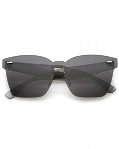 Retro Future Lens Sunglasses - Black