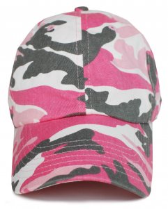 Pink Camo Strapback Cap