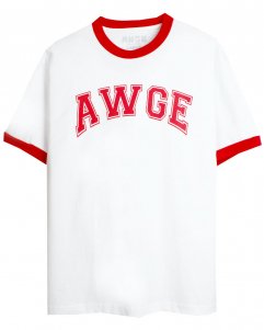 AWGE Oversized T-Shirt - White/Red