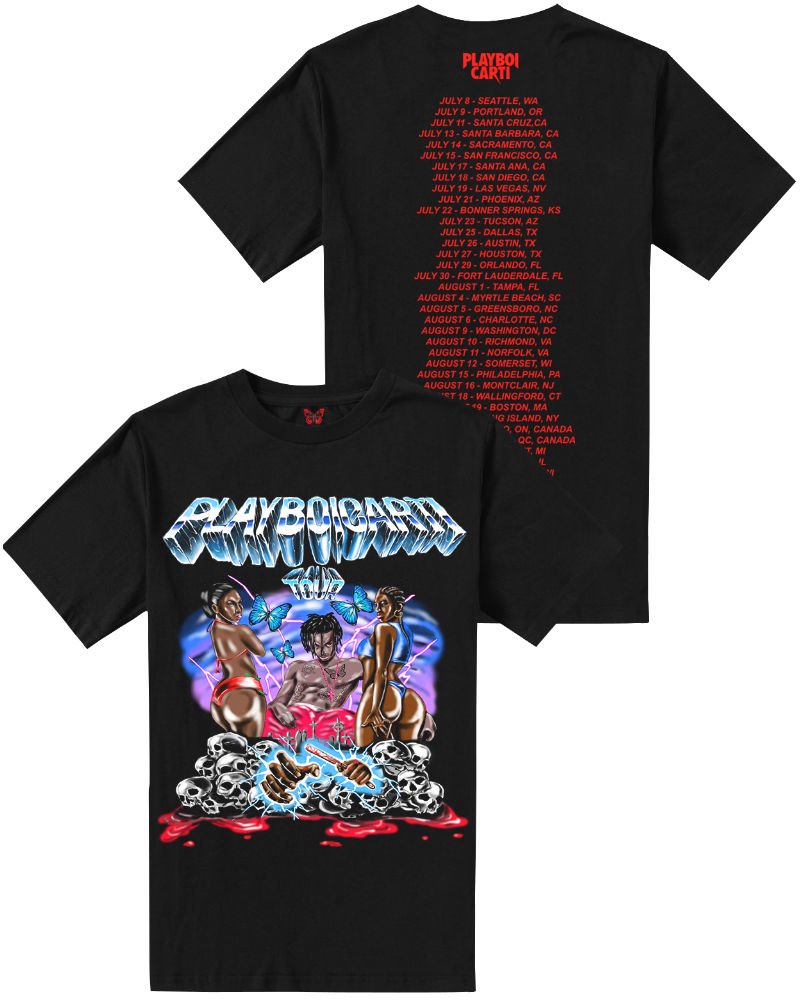 Playboi Carti Official Tour T-Shirt / Black