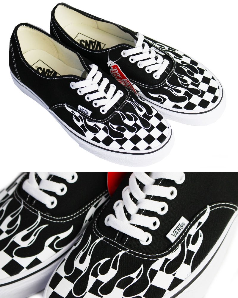 Vans Authentic Checkerboard Flame Black/White