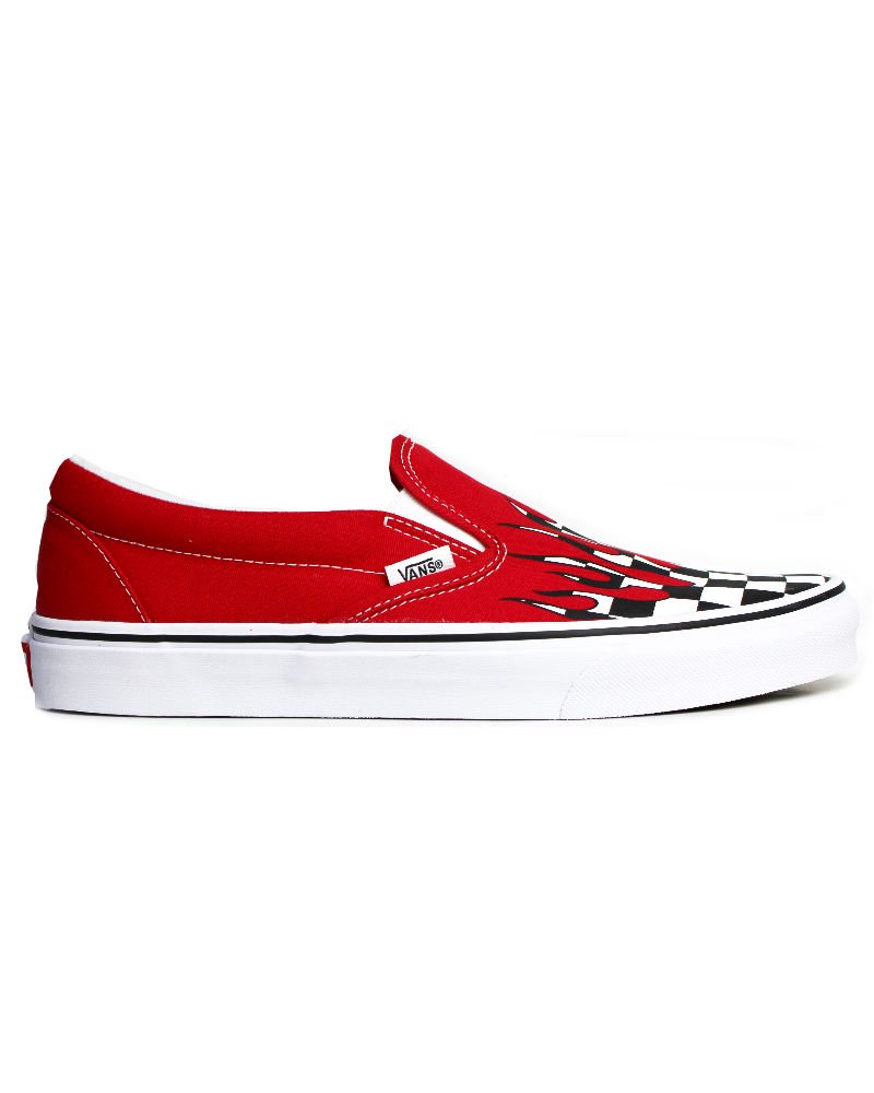 Vans Classic Slip-On Checkerboard Flame 