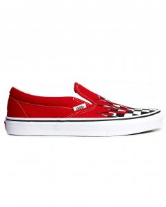 Vans Classic Slip-On Checkerboard Flame Red/White