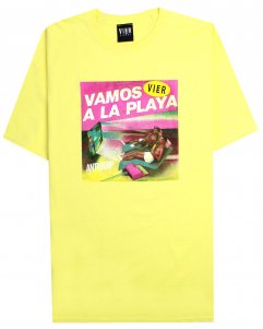 VIER ANTWERP Vamos A La Playa T-Shirt - Yellow